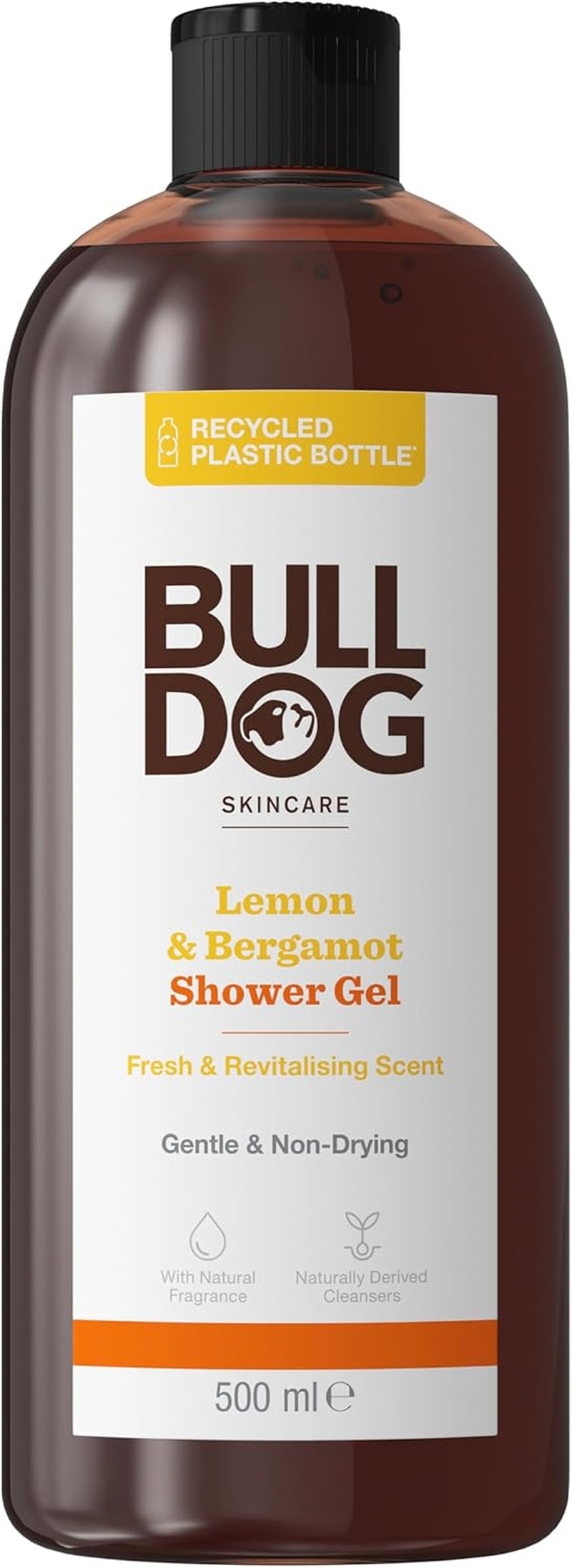 Skincare Lemon & Bergamot Shower Gel for Men, Natural, Refreshing Men'S Shower Gel, 500 Ml